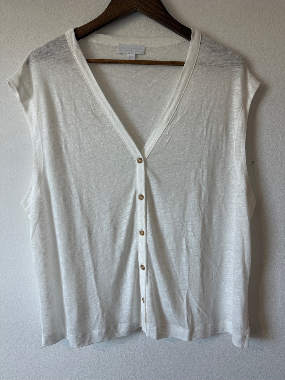 The white company linen tank top